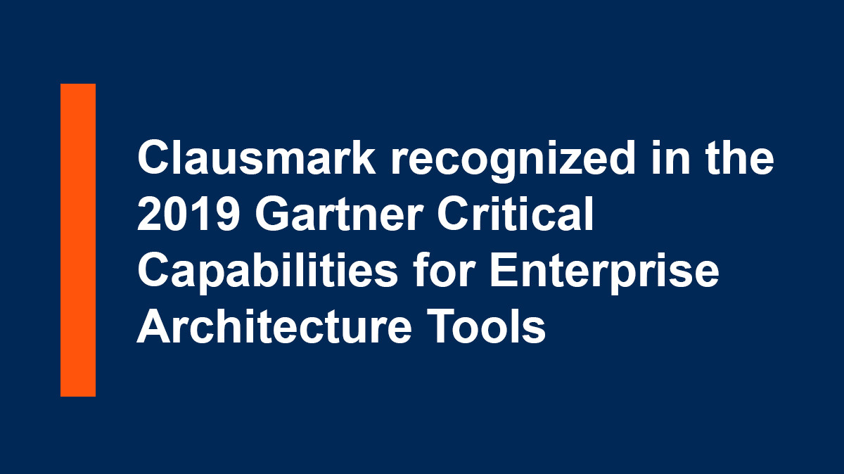 2019 Gartner Critical Capabilities for Enterprise Architecture Tools